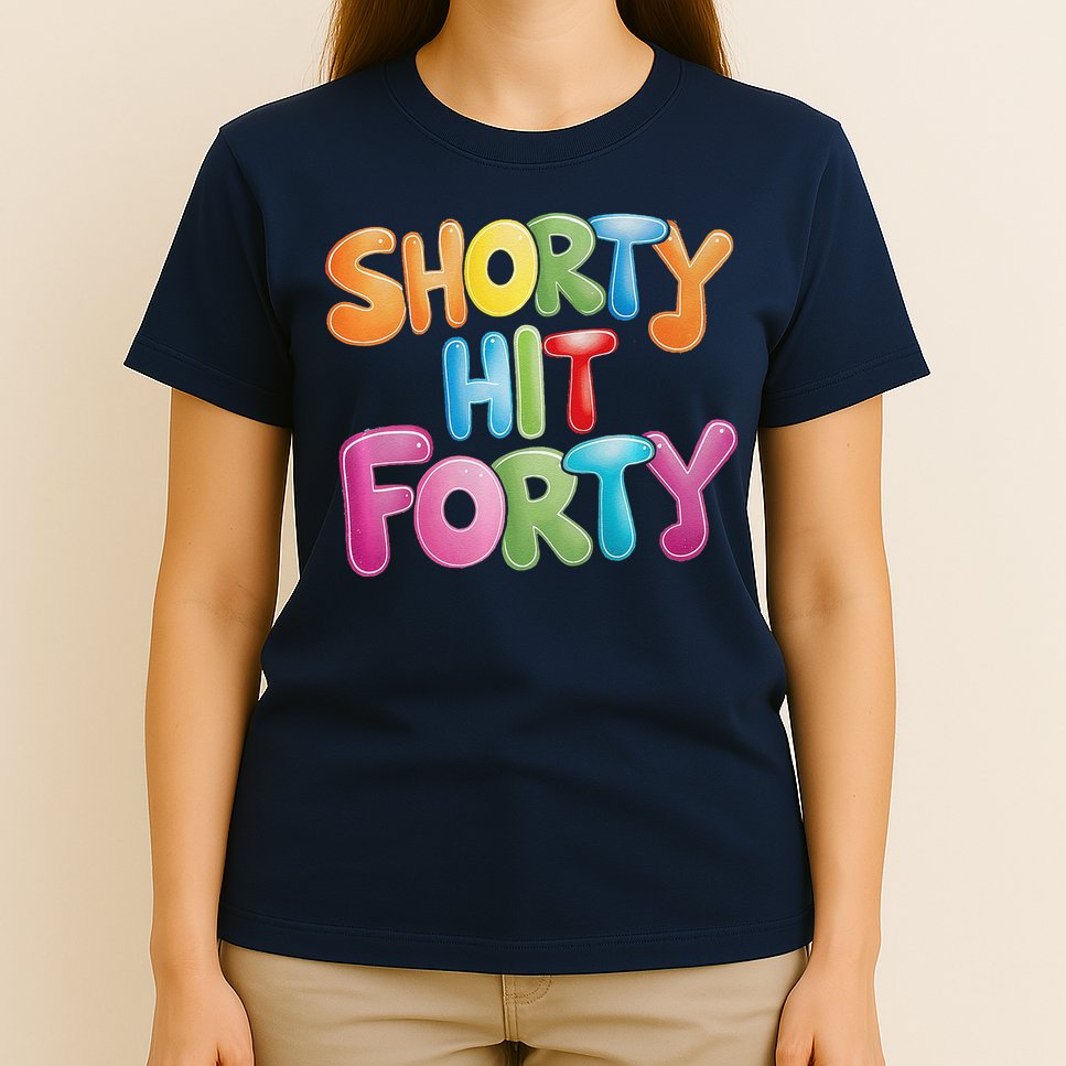 Funny Shorty Hit Forty 40th Birthday Gifts Premium T-Shirt