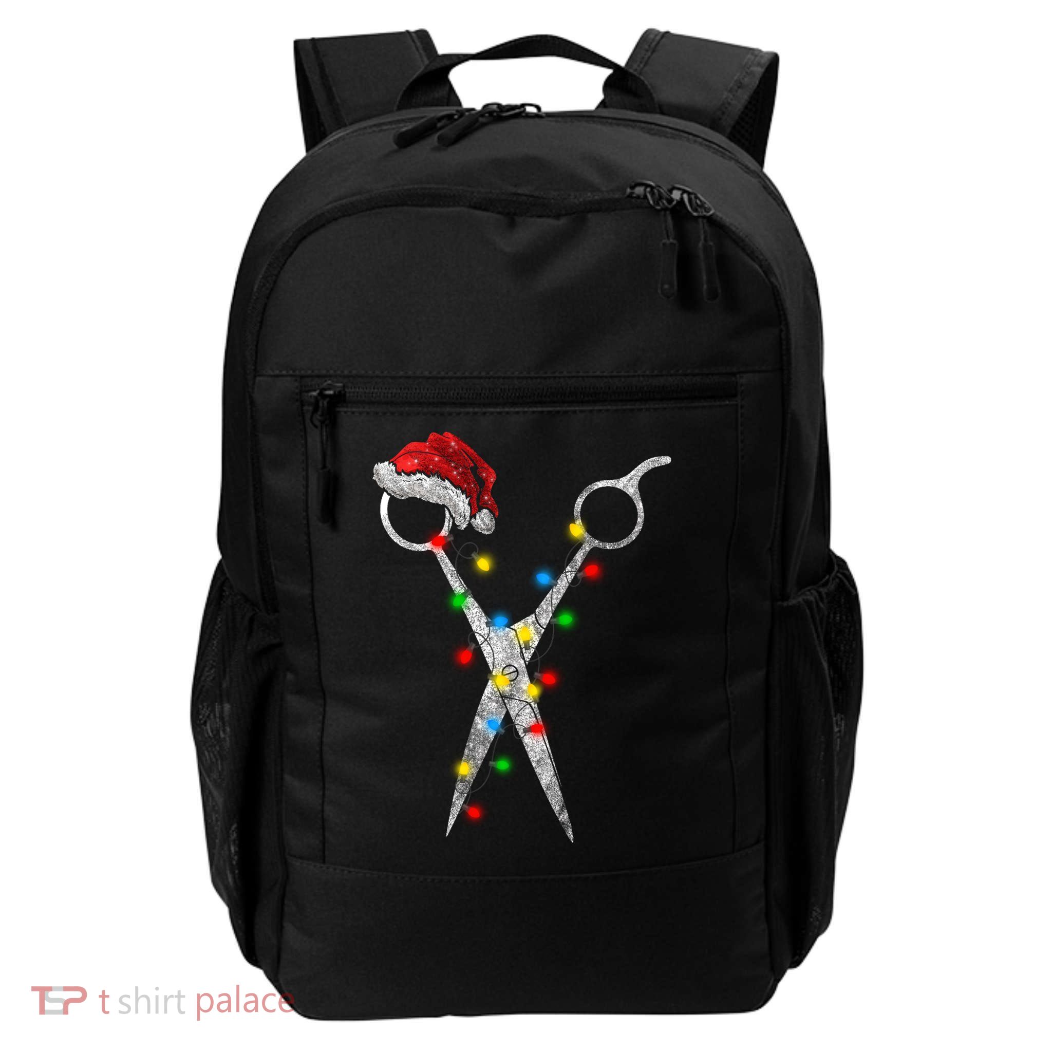 Funny Scissor Hairstylist Santa Christmas Hair Stylist Xmas Gift Backpack