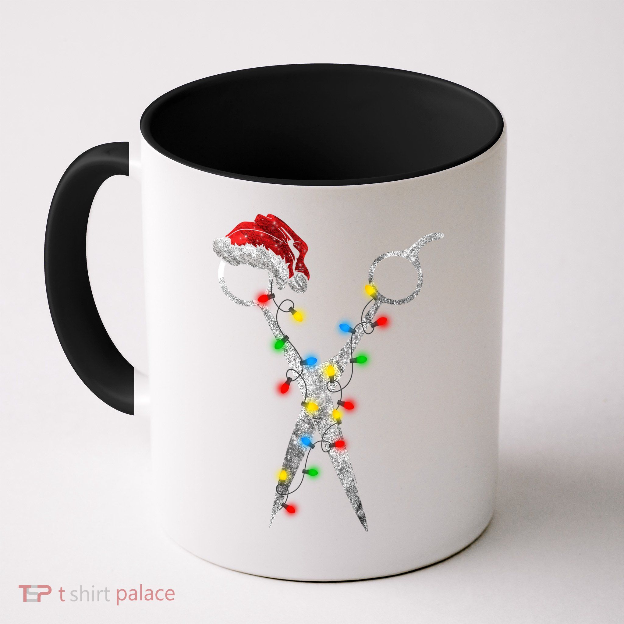 Funny Scissor Hairstylist Santa Christmas Hair Stylist Xmas Gift Mug
