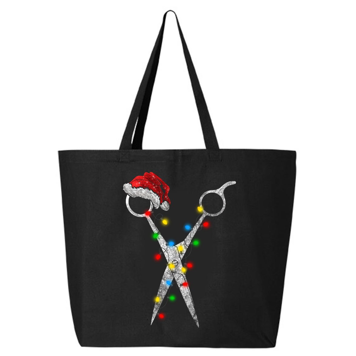 Funny Scissor Hairstylist Santa Christmas Hair Stylist Xmas Gift 25L Jumbo Tote