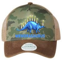Funny Stegosaurus Hanukkah Dinosaur Menorah Dino Legacy Tie Dye Trucker Hat