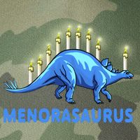 Funny Stegosaurus Hanukkah Dinosaur Menorah Dino Legacy Tie Dye Trucker Hat