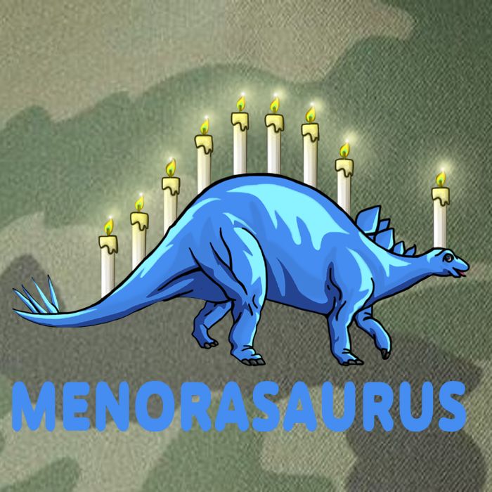 Funny Stegosaurus Hanukkah Dinosaur Menorah Dino Legacy Tie Dye Trucker Hat