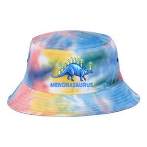 Funny Stegosaurus Hanukkah Dinosaur Menorah Dino Tie Dye Newport Bucket Hat