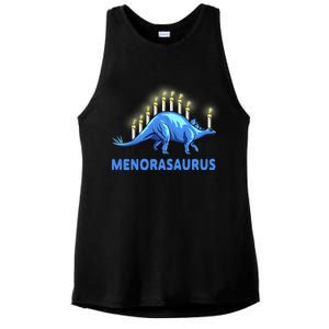 Funny Stegosaurus Hanukkah Dinosaur Menorah Dino Ladies PosiCharge Tri-Blend Wicking Tank