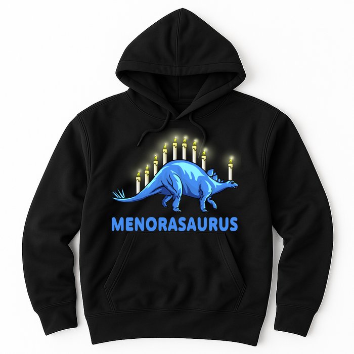 Funny Stegosaurus Hanukkah Dinosaur Menorah Dino Hoodie