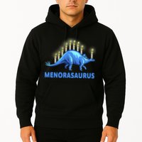 Funny Stegosaurus Hanukkah Dinosaur Menorah Dino Hoodie