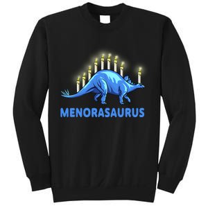 Funny Stegosaurus Hanukkah Dinosaur Menorah Dino Sweatshirt