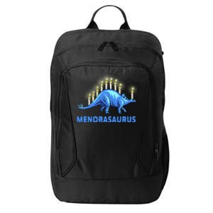 Funny Stegosaurus Hanukkah Dinosaur Menorah Dino City Backpack