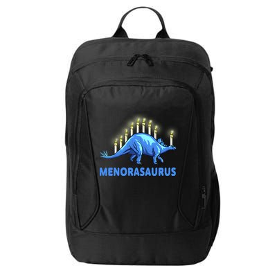 Funny Stegosaurus Hanukkah Dinosaur Menorah Dino City Backpack