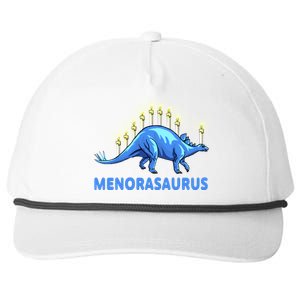 Funny Stegosaurus Hanukkah Dinosaur Menorah Dino Snapback Five-Panel Rope Hat