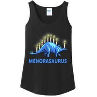 Funny Stegosaurus Hanukkah Dinosaur Menorah Dino Ladies Essential Tank