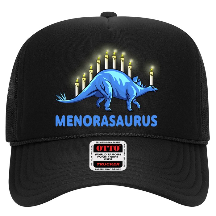 Funny Stegosaurus Hanukkah Dinosaur Menorah Dino Trucker Hat