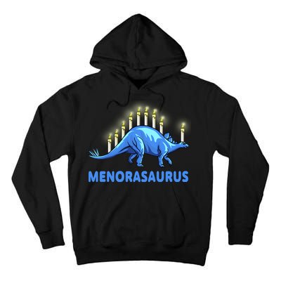 Funny Stegosaurus Hanukkah Dinosaur Menorah Dino Tall Hoodie