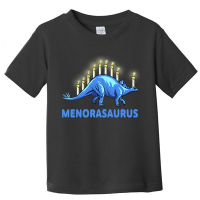 Funny Stegosaurus Hanukkah Dinosaur Menorah Dino Toddler T-Shirt