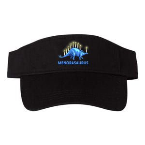 Funny Stegosaurus Hanukkah Dinosaur Menorah Dino Valucap Bio-Washed Visor