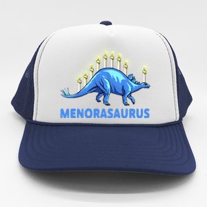 Funny Stegosaurus Hanukkah Dinosaur Menorah Dino Trucker Hat