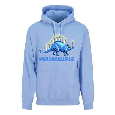 Funny Stegosaurus Hanukkah Dinosaur Menorah Dino Unisex Surf Hoodie