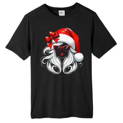 Female Santa Hat Sunglasses Grandma Mom Women Girl Christmas Tall Fusion ChromaSoft Performance T-Shirt