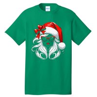 Female Santa Hat Sunglasses Grandma Mom Women Girl Christmas Tall T-Shirt