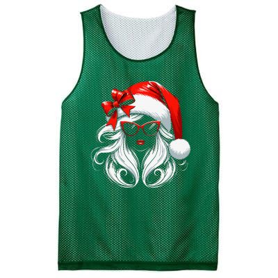 Female Santa Hat Sunglasses Grandma Mom Women Girl Christmas Mesh Reversible Basketball Jersey Tank