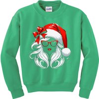 Female Santa Hat Sunglasses Grandma Mom Women Girl Christmas Kids Sweatshirt