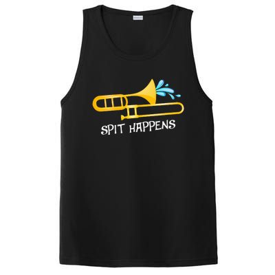 Funny Spit Happens Trombone Player Band Gift Accessories PosiCharge Competitor Tank