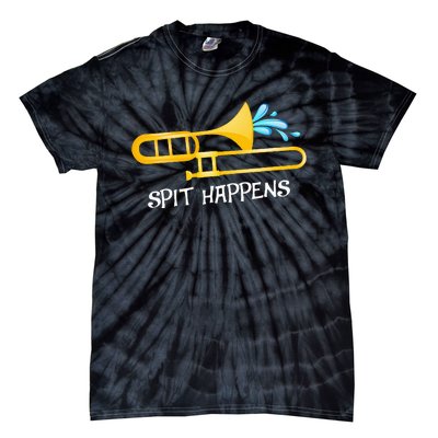 Funny Spit Happens Trombone Player Band Gift Accessories Tie-Dye T-Shirt