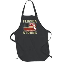 Florida Strong Hurricane Ian Support Florida Full-Length Apron With Pockets