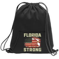 Florida Strong Hurricane Ian Support Florida Sweatshirt Cinch Pack Bag