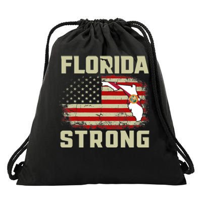 Florida Strong Hurricane Ian Support Florida Drawstring Bag