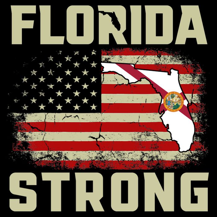 Florida Strong Hurricane Ian Support Florida Drawstring Bag