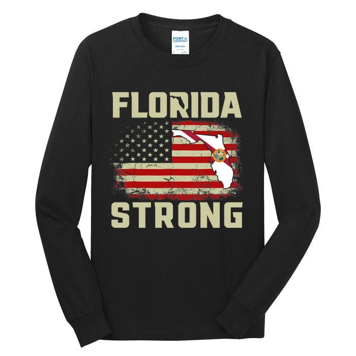 Florida Strong Hurricane Ian Support Florida Tall Long Sleeve T-Shirt