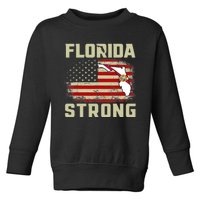 Florida Strong Hurricane Ian Support Florida Toddler Sweatshirt