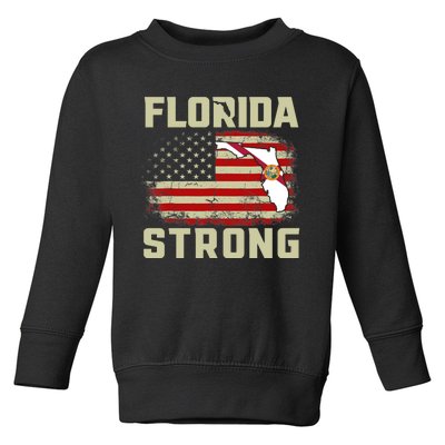 Florida Strong Hurricane Ian Support Florida Toddler Sweatshirt