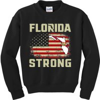 Florida Strong Hurricane Ian Support Florida Kids Sweatshirt