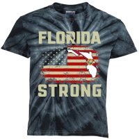 Florida Strong Hurricane Ian Support Florida Kids Tie-Dye T-Shirt