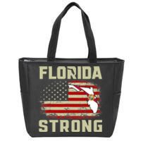 Florida Strong Hurricane Ian Support Florida Zip Tote Bag