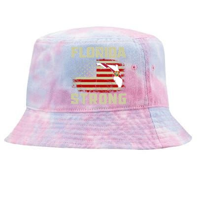 Florida Strong Hurricane Ian Support Florida Tie-Dyed Bucket Hat