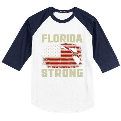 Florida Strong Hurricane Ian Support Florida Baseball Sleeve Shirt