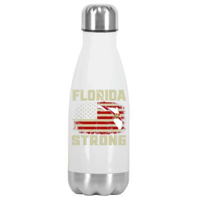 Florida Strong Hurricane Ian Support Florida Stainless Steel Insulated Water Bottle