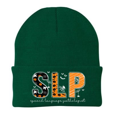 Funny SLP Halloween Costume Pumpkin Fall Skeleton Knit Cap Winter Beanie