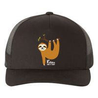 Funny Sloth Hanging On A Tree Gift Funny Sloth Lover Relax Take It Easy Gift Yupoong Adult 5-Panel Trucker Hat