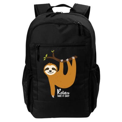 Funny Sloth Hanging On A Tree Gift Funny Sloth Lover Relax Take It Easy Gift Backpack