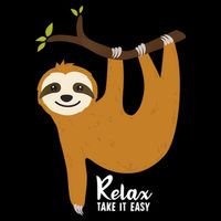 Funny Sloth Hanging On A Tree Gift Funny Sloth Lover Relax Take It Easy Gift Sustainable Bucket Hat