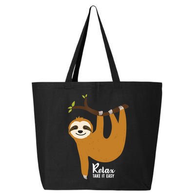 Funny Sloth Hanging On A Tree Gift Funny Sloth Lover Relax Take It Easy Gift 25L Jumbo Tote