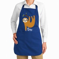 Funny Sloth Hanging On A Tree Gift Funny Sloth Lover Relax Take It Easy Gift Apron