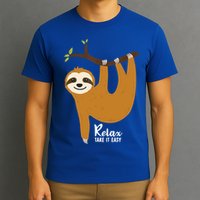 Funny Sloth Hanging On A Tree Gift Funny Sloth Lover Relax Take It Easy Gift T-Shirt