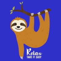 Funny Sloth Hanging On A Tree Gift Funny Sloth Lover Relax Take It Easy Gift 16 in Basic Backpack