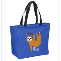 Funny Sloth Hanging On A Tree Gift Funny Sloth Lover Relax Take It Easy Gift Zip Tote Bag